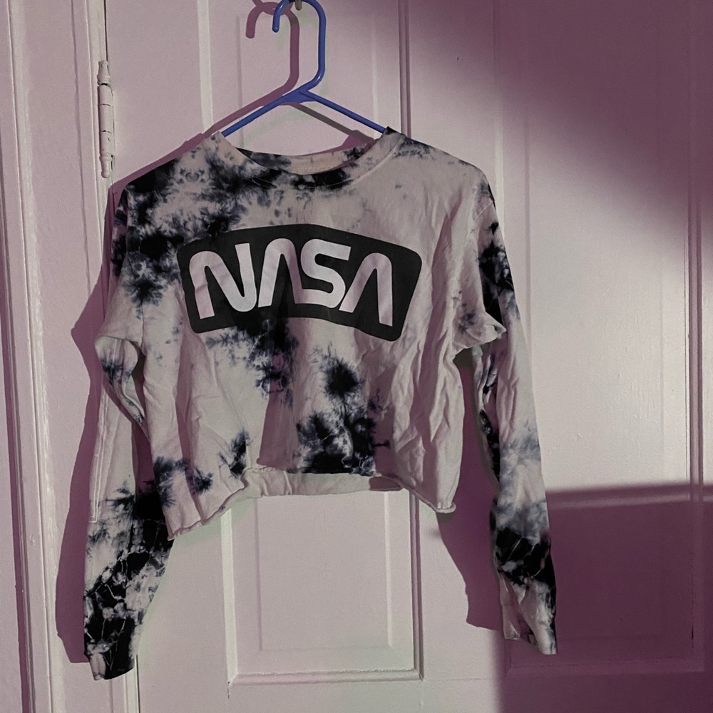 Medium Blue/White NASA Chemistry CropTop